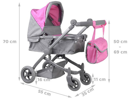 Multifunctional TROLLEY for a 4-in-1 doll ZA4543