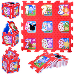 Foam puzzle ANIMALS and NUMBERS Baby mat 93x93cm ZA3147