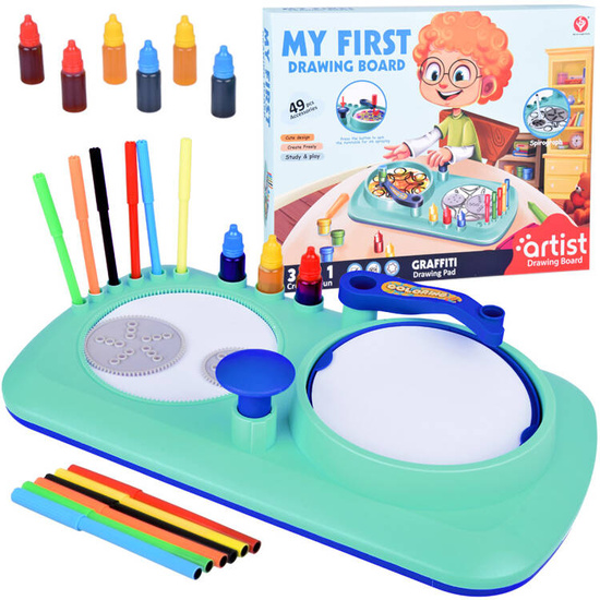 Creative set Art board 3in1 Spirograph Graffiti Drawing TA0109