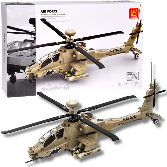 Technical Building Blocks Combat Helicopter AH-64 Helicopter Blocks 259 pcs ZA5676