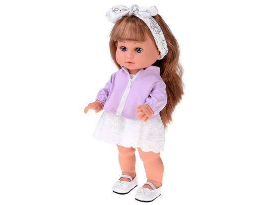 Adorable Doll Jaśminka with Long Hair 38cm in an Elegant Outfit ZA5876