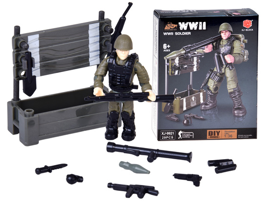 WWII soldier figures, model to assemble, 28 pieces, ZA5723