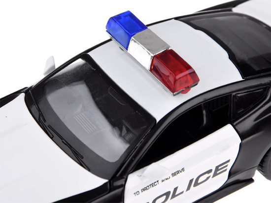 Metal car police Ford Shelby GT350 scale 1:32 lights beacons ZA4610