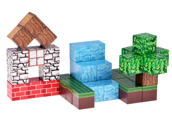 Magnetic construction blocks 144 pieces cubes cubes pixels ZA6005