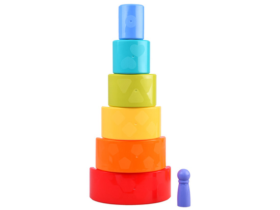 Rainbow chameleon puzzle montessori pyramid ZA4532