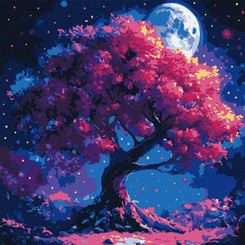 Painting by numbers 40 x 40 cm KHO6384 Tree silhouette AP0096