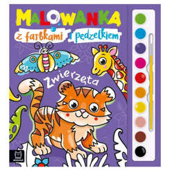 Coloring book with paints and brush. Animals KS0933