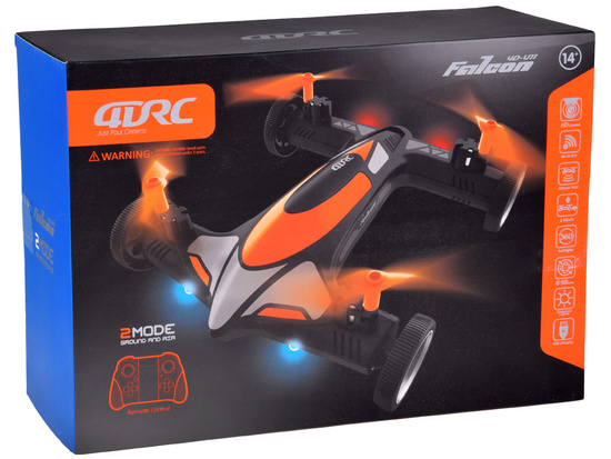 Remote-controlled DRONE Quadcopter with camera 2 in 1 Flying + Driving RC0725 PO