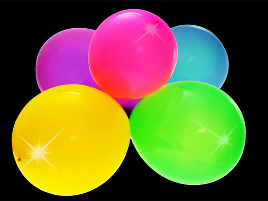 Set of colorful LED glowing balloons 5 pcs 30 cm impressive decoration ZA1591