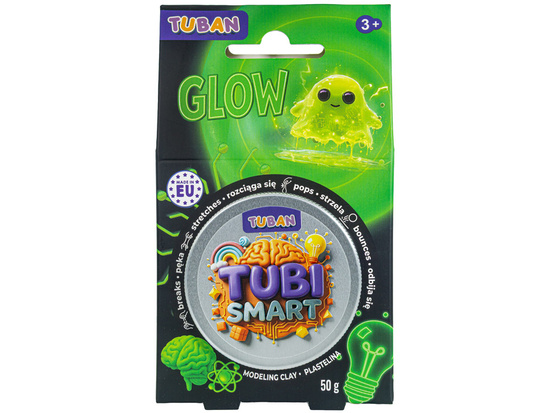 Tubi Smart plastelina sensoryczna Glow rozciąga się strzela odbija się ZA6128