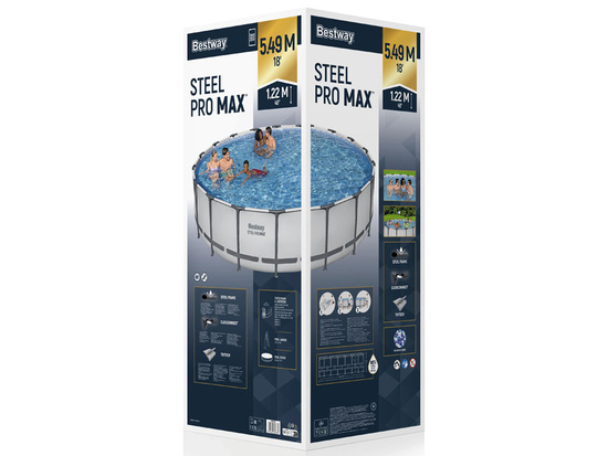 Bestway Frame Pool 549x122cm 12in1 Cover Mat Pump Ladder 56462