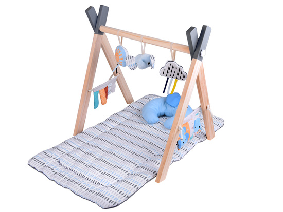 Wooden Baby Gym Educational Play Mat for Infants ZA5882