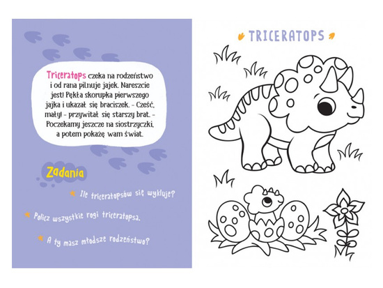 Aksjomat Malowanka z farbkami i pędzelkiem. Dinozaury KS0930