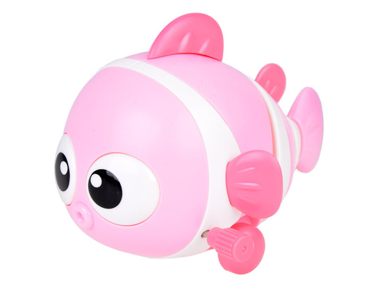 Colorful Wind-up Fish Riding Clownfish Moving Tail ZA5448