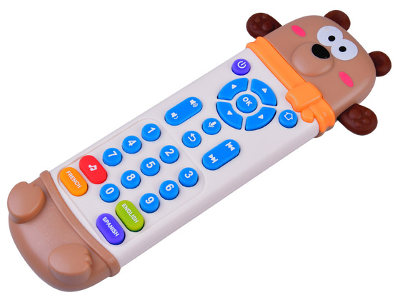 Interactive remote control - 2-in-1 TEDDY BEAR teether for children + funny sounds ZA6017