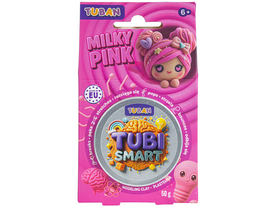 Tubi Smart sensory clay Milky Pink stretches, shoots, bounces ZA6129