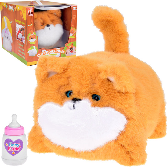 Interactive ginger dog PULPET - barks and moves his eyes records voice + bottle ZA5479