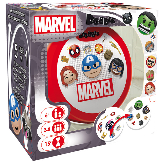 Rebel Karciana gra Dobble Marvel Emoji - okrągłe karty do gry GR0773 