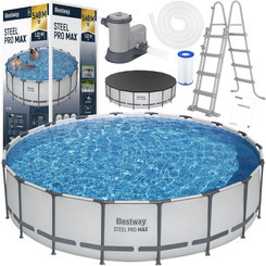 Bestway Basen STELAŻOWY 549x122cm 10w1 pompa drabinka pokrywa 56462