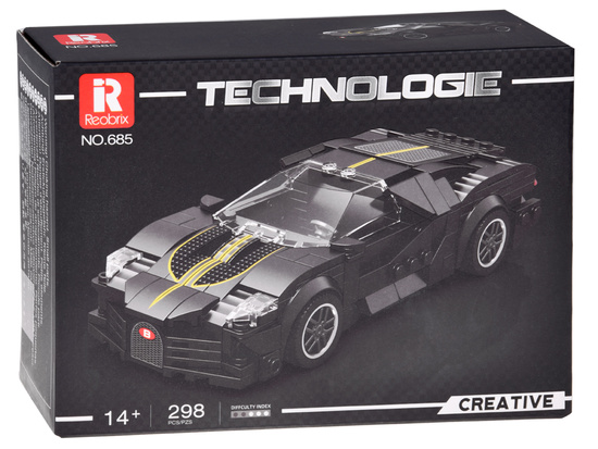 Technical blocks Sports car BLACK LUXURY hypercar 298-pcs ZA5785
