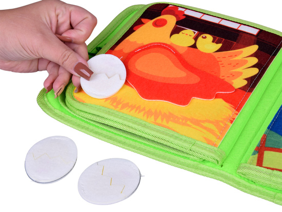 Felt manipulation book FARMA windows Velcro stickers ZA6025