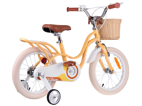 RoyalBaby Bicycle 16" Little Swan retro children's basket side wheels RB16-18