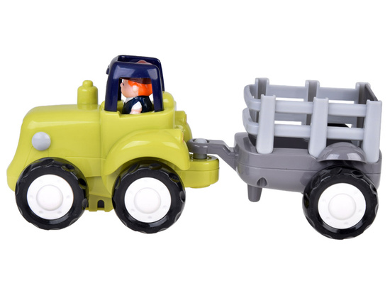 Construction Toy Tractor with Excavator Roller Trailer ZA5423