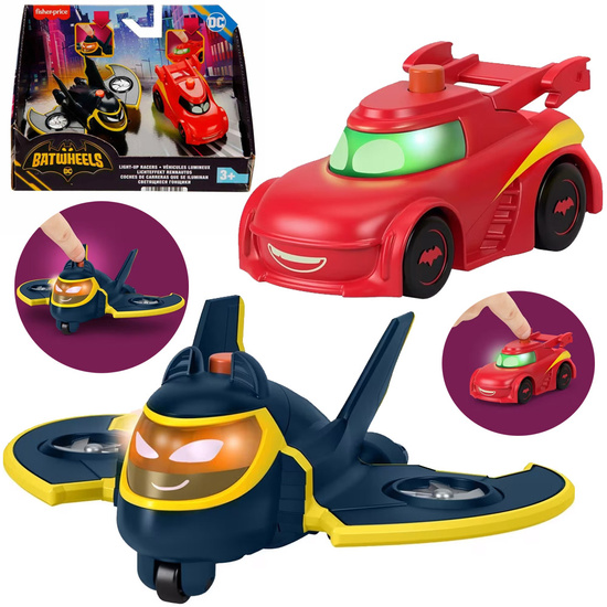DC BATWHEELS Vehicles with Lights Batwing Redbird ZA6046