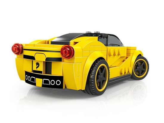 Klocki techniczne Sportowe auto ŻÓŁTE 143-elementy + naklejki ZA5742