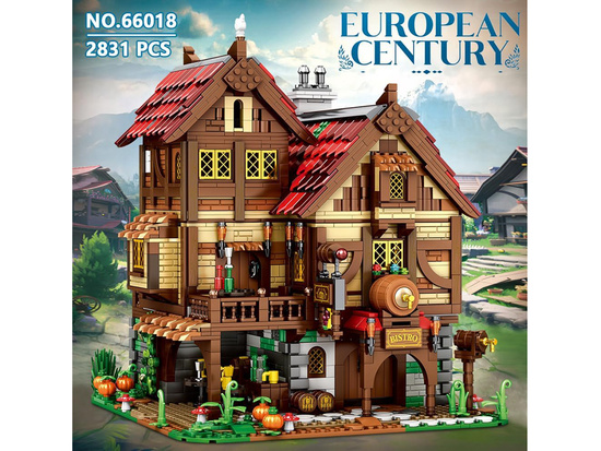 BIG COTTAGE Medieval inn for knights 2868-pieces ZA5803