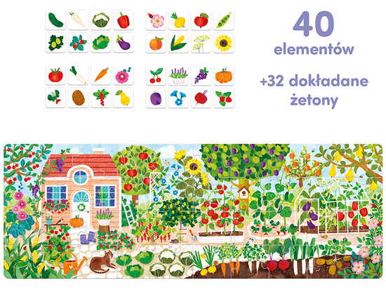 CzuCzu Educational puzzle What grows in the garden 40 pieces + poster ZA5144