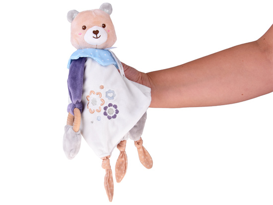 Soft Cuddle Toy TEDDY with Blanket and Teether – Baby Gift ZA5879