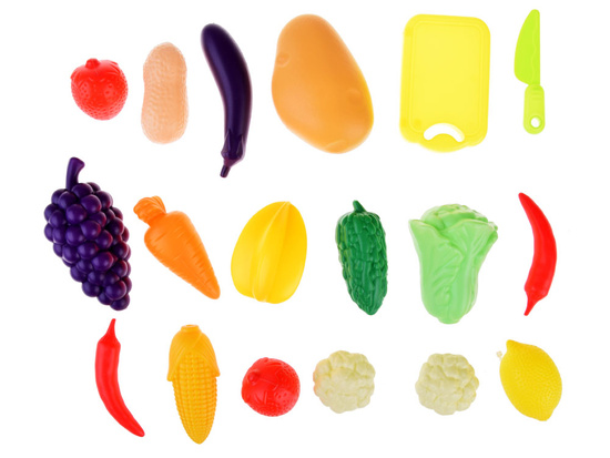 Shopping cart + vegetables, fruits, 32 items, fun in the store ZA4790
