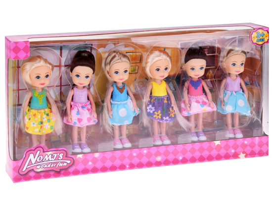 Adorable mini dolls to play with. Doll 12 cm, 6 pcs. ZA4755