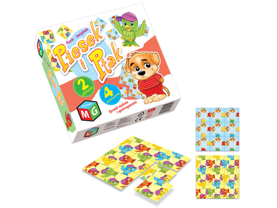 Multigra Układanka 2w1 puzzle Piesek i Ptak ZA4033