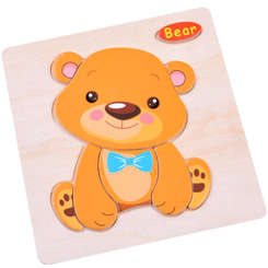 Educational Puzzle wooden animals ZA2528