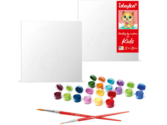 Malowanie po numerach dla dzieci 25x25cm KHO6260 Malinowe lody AP0068