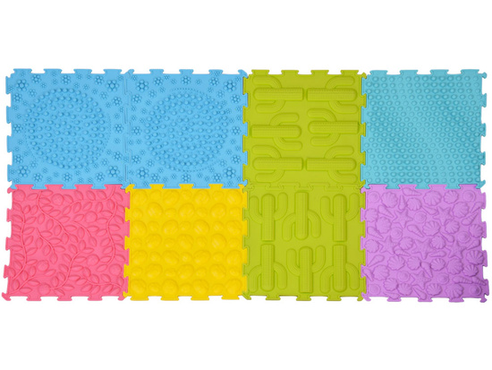 Rubber PUZZLE sensory mat, 8 pieces - development and fun ZA5862