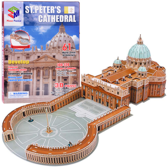 3D Puzzle St. Peter's Basilica Vatican 61 pcs spatial puzzle ZA1578