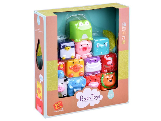 Rubber ANIMALS bath toys 12 pcs ZA2813