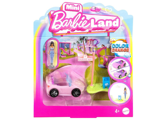 Mattel Mini Barbie Land Doll Driver Vehicle + Convertible Car ZA6038 F
