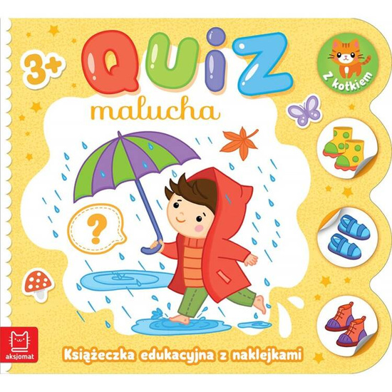 Aksjomat Quiz malucha z naklejkami z kotkiem 3-4lata KS0870