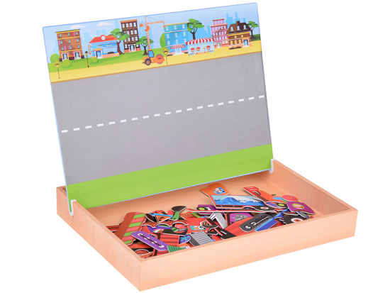 Magnetic Board 2in1 with Magnetic Puzzle Construction Vehicles ZA5352