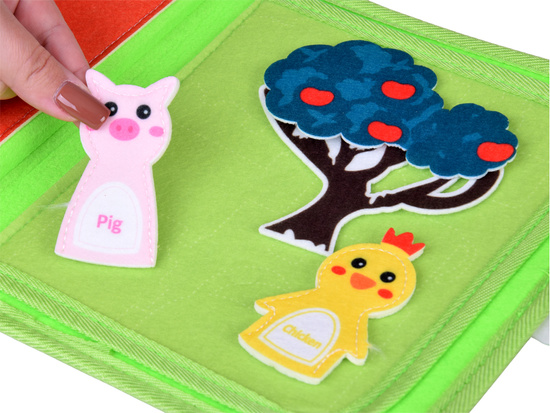 Felt manipulation book FARMA windows Velcro stickers ZA6025