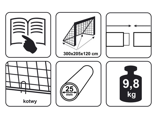 A soccer goal 300x205x120cm for children SP0665