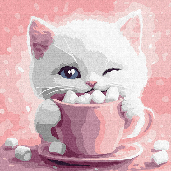 Painting by numbers 30x30cm KHO6716 Cocoa for a cat AP0089