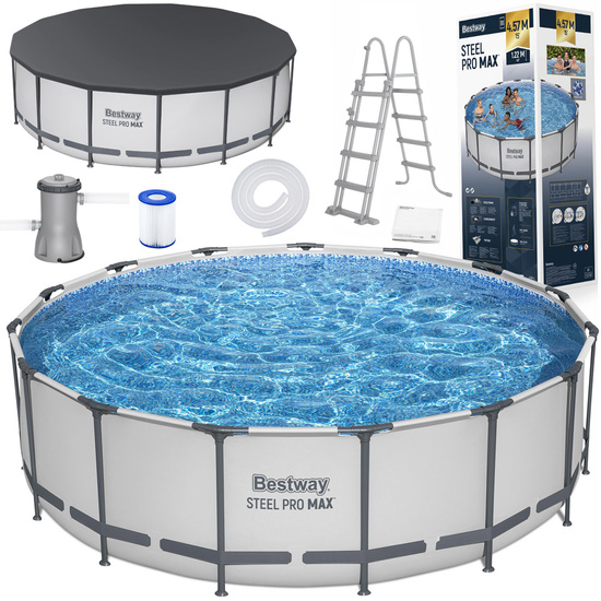 Bestway Frame Pool 457x122cm 10in1 Pump Ladder Cover 56438