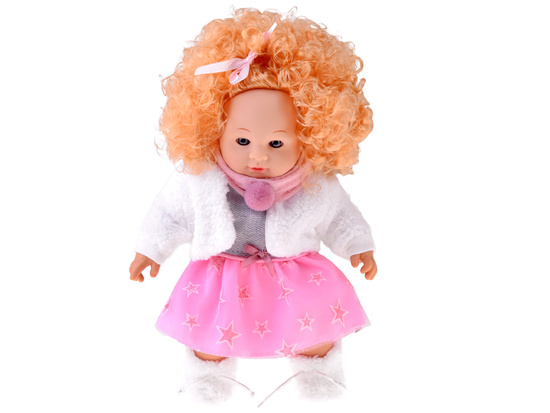 Interactive ALICJA doll 32cm with a shock of blond hair - talks and babbles ZA5841