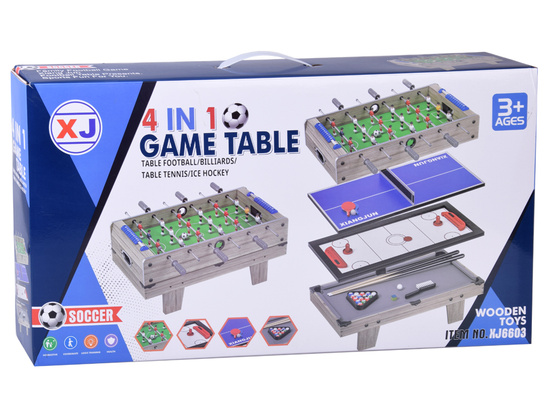 Table football, air hockey, ping-pong, billiards 4 in 1 GR0770