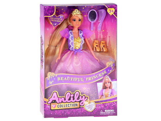 Long-haired princess doll in a ball gown + accessories ZA5704